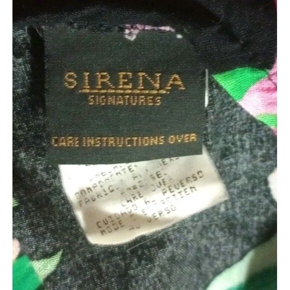 Siren Signatures Maxi Tank Dress Tropical Floral Hawaiian Side Slit Size Medium - Picture 3 of 5